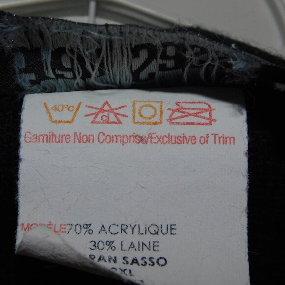 VTG Gran Sasso Mens 2XL Wool Blend Gray Red Grandpa Button Cardigan Sweater - Picture 6 of 12